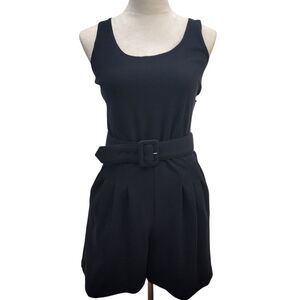 PG Collections Ginger Bort  Romper Sz 10 Belted Open Wrapped Back Shorts Vintage